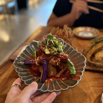 Mensho - Karaage Fried Chicken with garlic chili sauce - Ramen Near Me - Kapolei, Hawaii