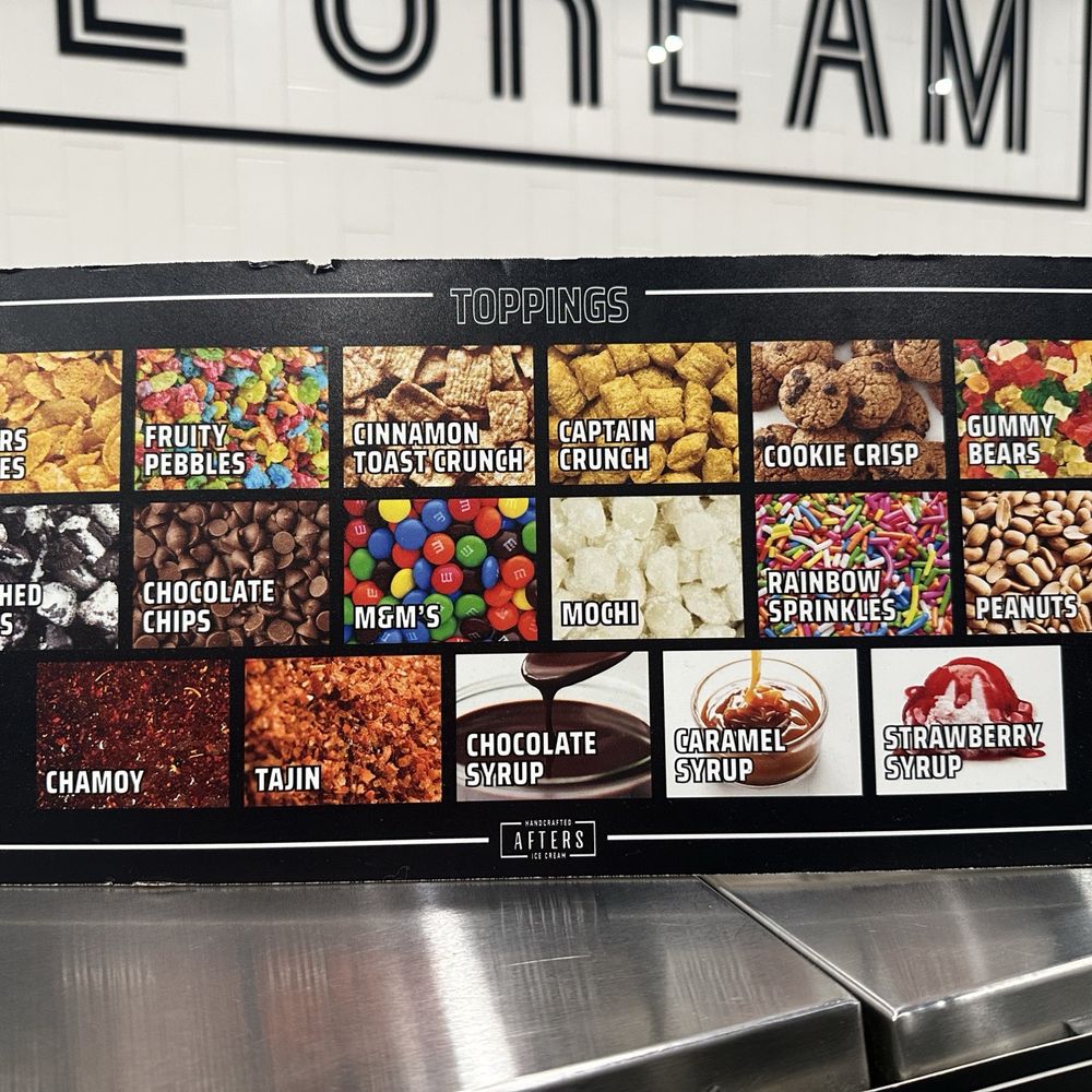 Afters Ice Cream - Toppings - Ice Cream & Frozen Yogurt Near Me - Alhambra, California