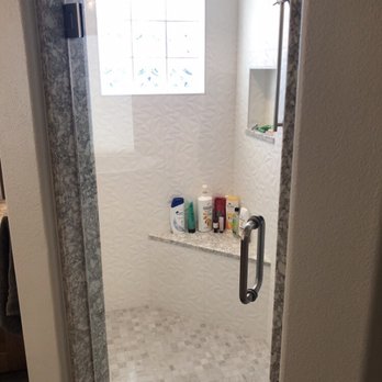 Carpet Corner - Shower with "wrinkled paper" tile - Carpet Installation Near Me - Mission Viejo, California