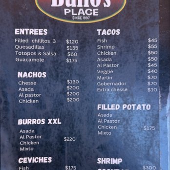 Bullos Place - Menu - Mexican Near Me - Ensenada, BCN Bullos Place - Menu - Mexican Near Me - Ensenada, BCN