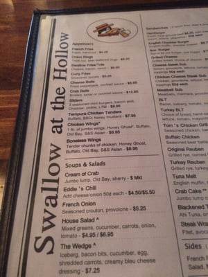 Menu photo 6 Swallow At the Hollow Baltimore, MD Menu photo 6 Swallow At the Hollow Baltimore, MD