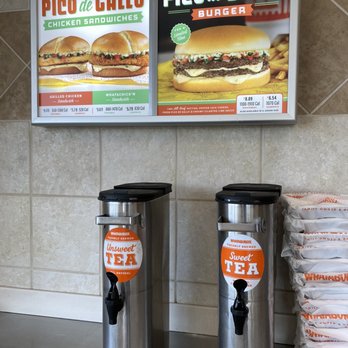 Whataburger - two coffee urns and a menu - Burgers Near Me - Orange Park, Florida