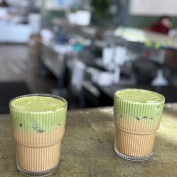 Dandelion Kaffe - Matcha cloud latte + decaf espresso shots - Coffee & Tea Near Me - Alameda, California