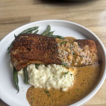 Bluefish Kitchen + Bar - Blackened Whitefish with a Corn Chipotle Sauce - New American Near Me - Manistee, Michigan Bluefish Kitchen + Bar - Blackened Whitefish with a Corn Chipotle Sauce - New American Near Me - Manistee, Michigan