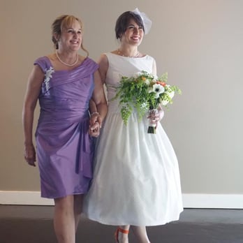 Unbridaled - My mom walking me down. This is the Audrey dress by Stephanie James Couture. - Bridal Near Me - Austin, Texas Unbridaled - My mom walking me down. This is the Audrey dress by Stephanie James Couture. - Bridal Near Me - Austin, Texas