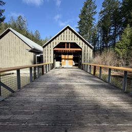 Exterior outside entrance of Tillamook Forest Center - Entry - Tillamook, Oregon Exterior outside entrance of Tillamook Forest Center - Entry - Tillamook, Oregon