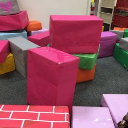 Groton Public Library - Big boxes wrapped to build forts etc!