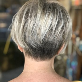 Alchemy Hair Salon - Lightened to gray with contrast  on bottom. - Hair Salons Near Me - Poway, California