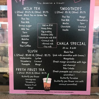 Chala Boba - Posted menu 1/30/21 - Bubble Tea Near Me - Van Nuys, California
