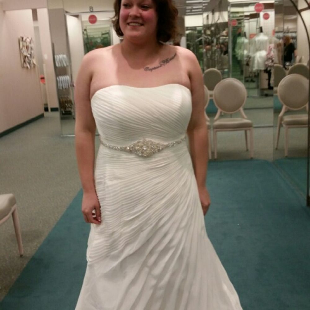 David's Bridal - My dress with the sash I was considering to purchase - Bridal Near Me - Champaign, Illinois David's Bridal - My dress with the sash I was considering to purchase - Bridal Near Me - Champaign, Illinois