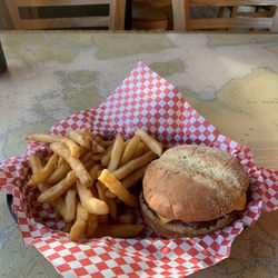 Icy Strait Lodge - Cheeseburger and fries - good