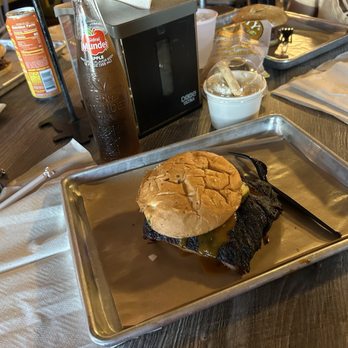 Stack City BBQ & Beer - Rib sandwich with jalapeno cheese bun - Barbeque Near Me - Austin, Texas