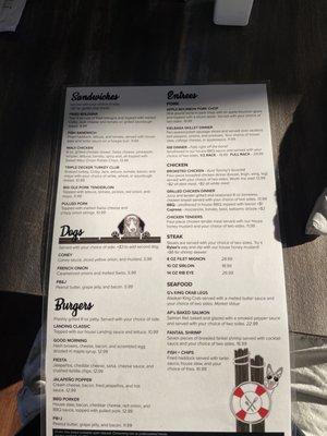 Menu photo 1 Lakers Landing Hamilton, IN