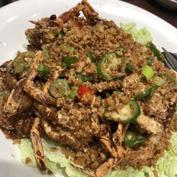 Dinesty Dumpling House - Soft shell crab with toasted garlic and peppers - Chinese Near Me - Vancouver, British Columbia Dinesty Dumpling House - Soft shell crab with toasted garlic and peppers - Chinese Near Me - Vancouver, British Columbia