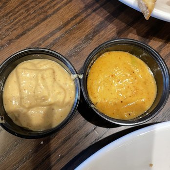 Junction 35 Spirits - Tanger - Fresh vs crusted over sauce they actually served us. Disgusting! - Distilleries Near Me - Pigeon Forge, Tennessee