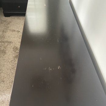 Touch-Up Specialties - Before media cabinet - Furniture Repair Near Me - Yorba Linda, California