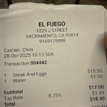 El Fuego Express - Proof I was there for the worst experience in Sacramento so far... smh. Do not go here. - Mexican Near Me - Sacramento, California El Fuego Express - Proof I was there for the worst experience in Sacramento so far... smh. Do not go here. - Mexican Near Me - Sacramento, California