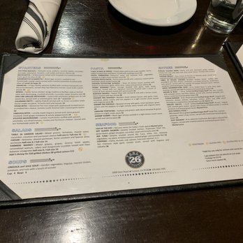 Table 26 - The Menu - New American Near Me - Turlock, California