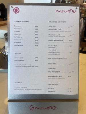 Menu photo 5 Commence Coffee Chino Hills, CA Menu photo 5 Commence Coffee Chino Hills, CA