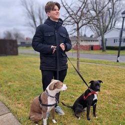 Aaron's Dog Care - Me and my two dogs.