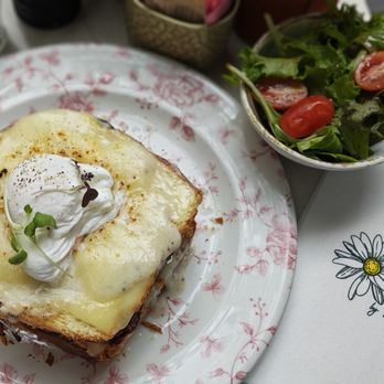 Café Bastille Downtown Miami - Truffle Croque Madame - French Near Me - Miami, Florida Café Bastille Downtown Miami - Truffle Croque Madame - French Near Me - Miami, Florida