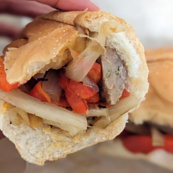 Dogma Grill - Boston. Italian sausage with peppers. One of the worst Italian sausages I've had. - Hot Dogs Near Me - Miami, Florida Dogma Grill - Boston. Italian sausage with peppers. One of the worst Italian sausages I've had. - Hot Dogs Near Me - Miami, Florida