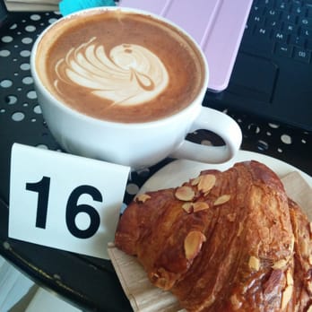 Urth Caffé-Pasadena - Caffe breve with vanilla & an almond croissant - Cafes Near Me - Pasadena, California Urth Caffé-Pasadena - Caffe breve with vanilla & an almond croissant - Cafes Near Me - Pasadena, California