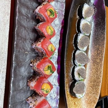 TenTen - Scallop maki and king salmon maki. - Japanese Near Me - Austin, Texas TenTen - Scallop maki and king salmon maki. - Japanese Near Me - Austin, Texas