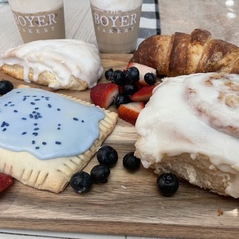The Boyer Bakery - Our Easter weekend goodies! Blueberry pop tart, lemon scone, ham and cheese croissant, and cinnamon roll. All were amazing! - Bakeries Near Me - Surprise, Arizona The Boyer Bakery - Our Easter weekend goodies! Blueberry pop tart, lemon scone, ham and cheese croissant, and cinnamon roll. All were amazing! - Bakeries Near Me - Surprise, Arizona