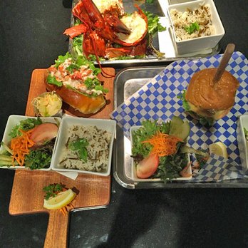 Lobster Burger Bar - From the top, clockwise: 1.5 lbs of Grilled Lobster, The Halifax Burger, Classic Lobster Roll - Bars Near Me - Toronto, Ontario Lobster Burger Bar - From the top, clockwise: 1.5 lbs of Grilled Lobster, The Halifax Burger, Classic Lobster Roll - Bars Near Me - Toronto, Ontario