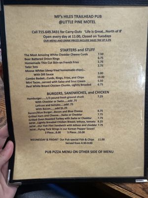 Menu photo 2 Hiles Trailhead Pub Argonne, WI