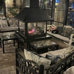 Cozy fireplace