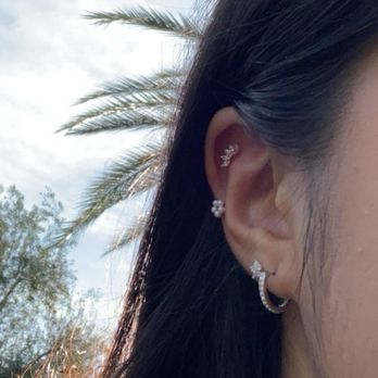Cleopatra - Flat & Helix Piercings (New) Double-Lobe Piercings (Old) - Piercing Near Me - Irvine, California
