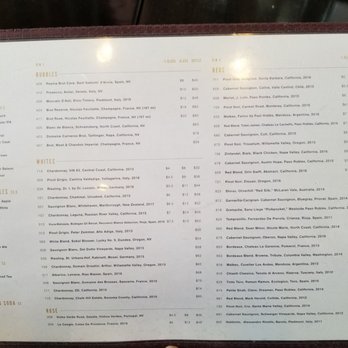 Echo & Rig - Menu for beer, wine, and boring drinks - Steakhouses Near Me - Las Vegas, Nevada