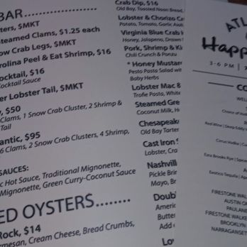 The Atlantic - Menu - Seafood Near Me - Virginia Beach, Virginia The Atlantic - Menu - Seafood Near Me - Virginia Beach, Virginia