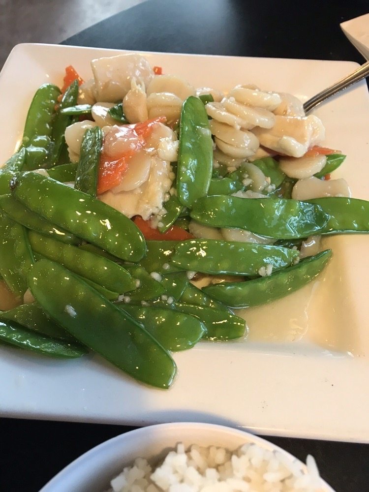 Chicken with snow peas Yelp