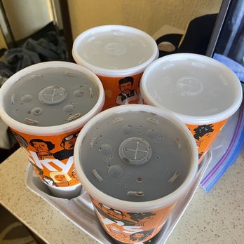 Schlotzsky's - Wrong size sodas, with no ice and no straws. - Sandwiches Near Me - Galveston, Texas Schlotzsky's - Wrong size sodas, with no ice and no straws. - Sandwiches Near Me - Galveston, Texas