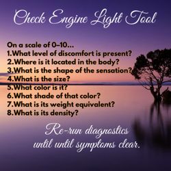 Love Your Way To Health - When you have physical pains... sensations can disappear when you run through this diagnostic check engine light tool as a practice.