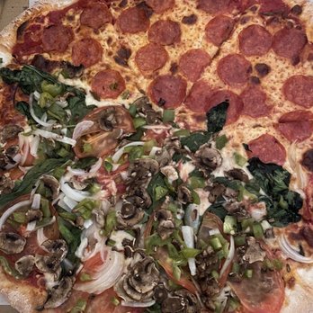 Prison Street Pizza - Half veggie and half pepperoni - Pizza Near Me - Lahaina, Hawaii Prison Street Pizza - Half veggie and half pepperoni - Pizza Near Me - Lahaina, Hawaii