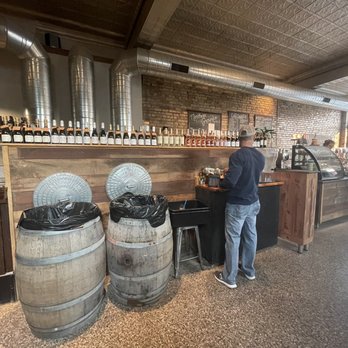 Northern Grounds - Wine display, trash and recycles, condiment station - Wine Bars Near Me - Ely, Minnesota