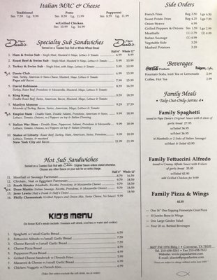 Menu photo 4 Papa Dante's Restaurant Converse, TX Menu photo 4 Papa Dante's Restaurant Converse, TX