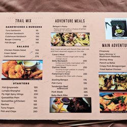 Adventure Cafe - Menu