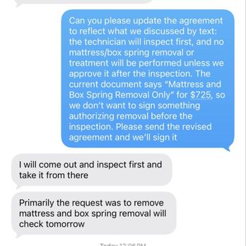 Hafa Adai Termite - Screenshot of unprofessionalism - Pest Control Near Me Hafa Adai Termite - Screenshot of unprofessionalism - Pest Control Near Me