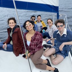 Traverse City Sailing Charters - Friends from Ohio enjoyed the first sail of 2023 aboard BAYLIFE