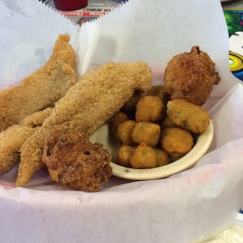 The Hook - I had the Fish Basket and for $0.60 substituted fried okra for the fries. - Southern Near Me - Jacksonville, Arkansas