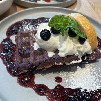 Sweet Maple - Blueberry Moffle - Breakfast & Brunch Near Me - Palo Alto, California Sweet Maple - Blueberry Moffle - Breakfast & Brunch Near Me - Palo Alto, California