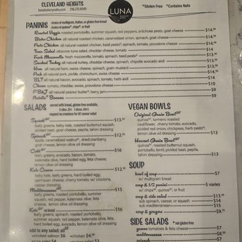 Luna Bakery Cafe - Menu - Cafes Near Me - Cleveland, Ohio Luna Bakery Cafe - Menu - Cafes Near Me - Cleveland, Ohio