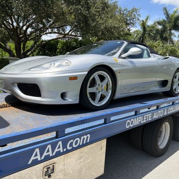 Costless Towing - Loading a Ferrari to take to the shop for service - Towing Near Me - Oakland Park, Florida Costless Towing - Loading a Ferrari to take to the shop for service - Towing Near Me - Oakland Park, Florida
