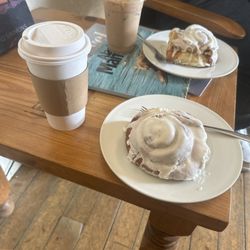 Rusty Compass Coffeehouse - Iced Chai, Latte and Cinnamon rolls!
