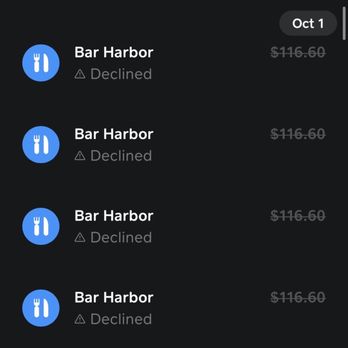 Bar Harbor - The first charge was successful. Then it was tried multiple times that night . - American Near Me - Oxon Hill, Maryland Bar Harbor - The first charge was successful. Then it was tried multiple times that night . - American Near Me - Oxon Hill, Maryland